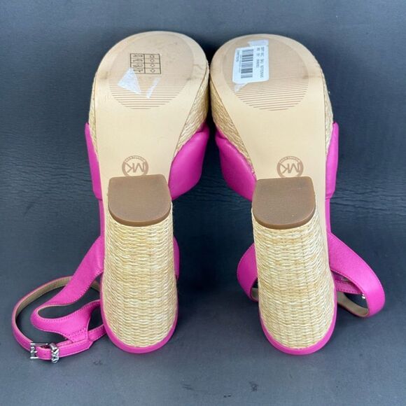 Michael Kors Sadie Leather Bow Platform Sandals shoes womens size 10 - Picture 8 of 9